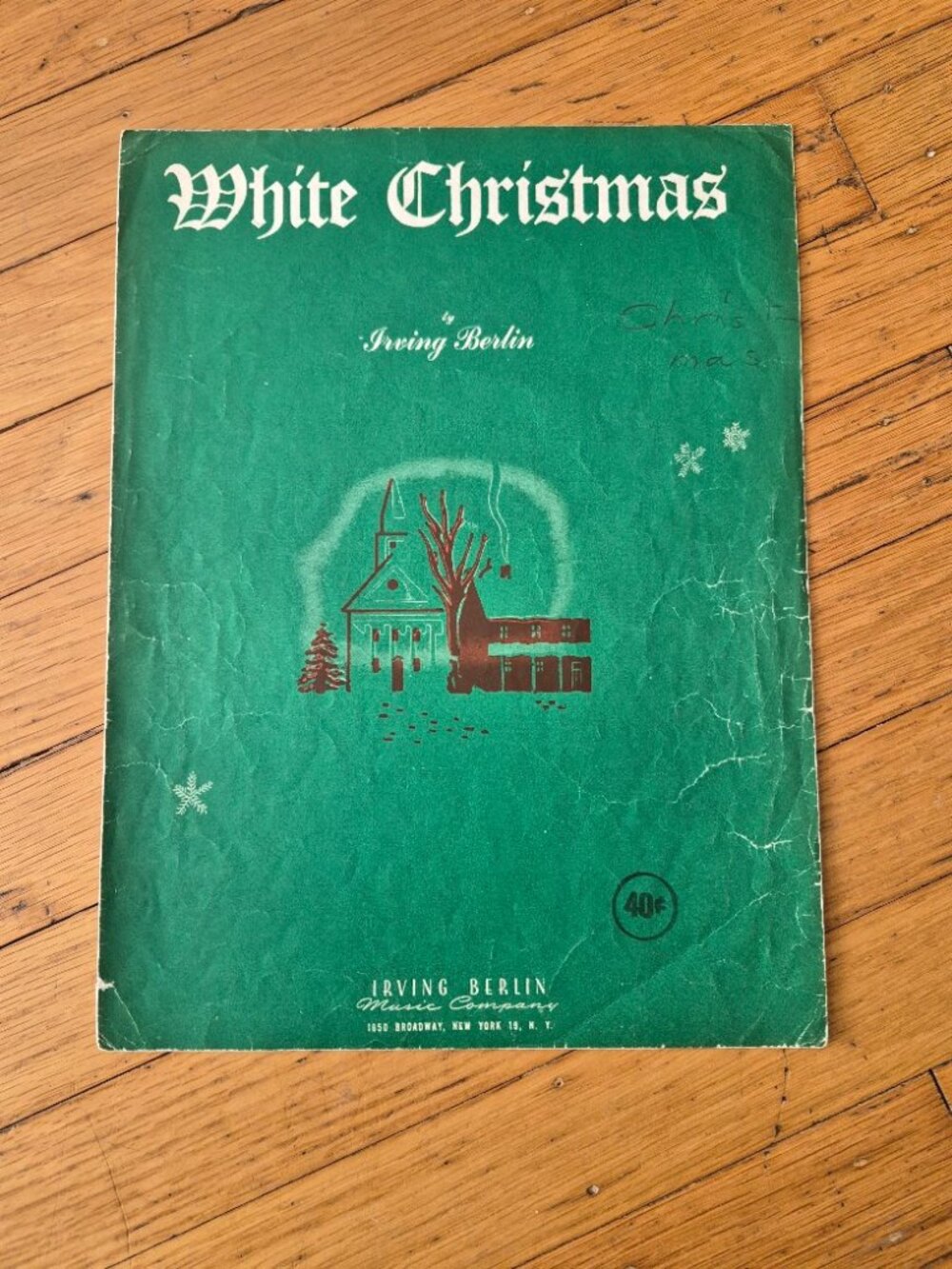 Vintage Sheet music- "White Christmas"